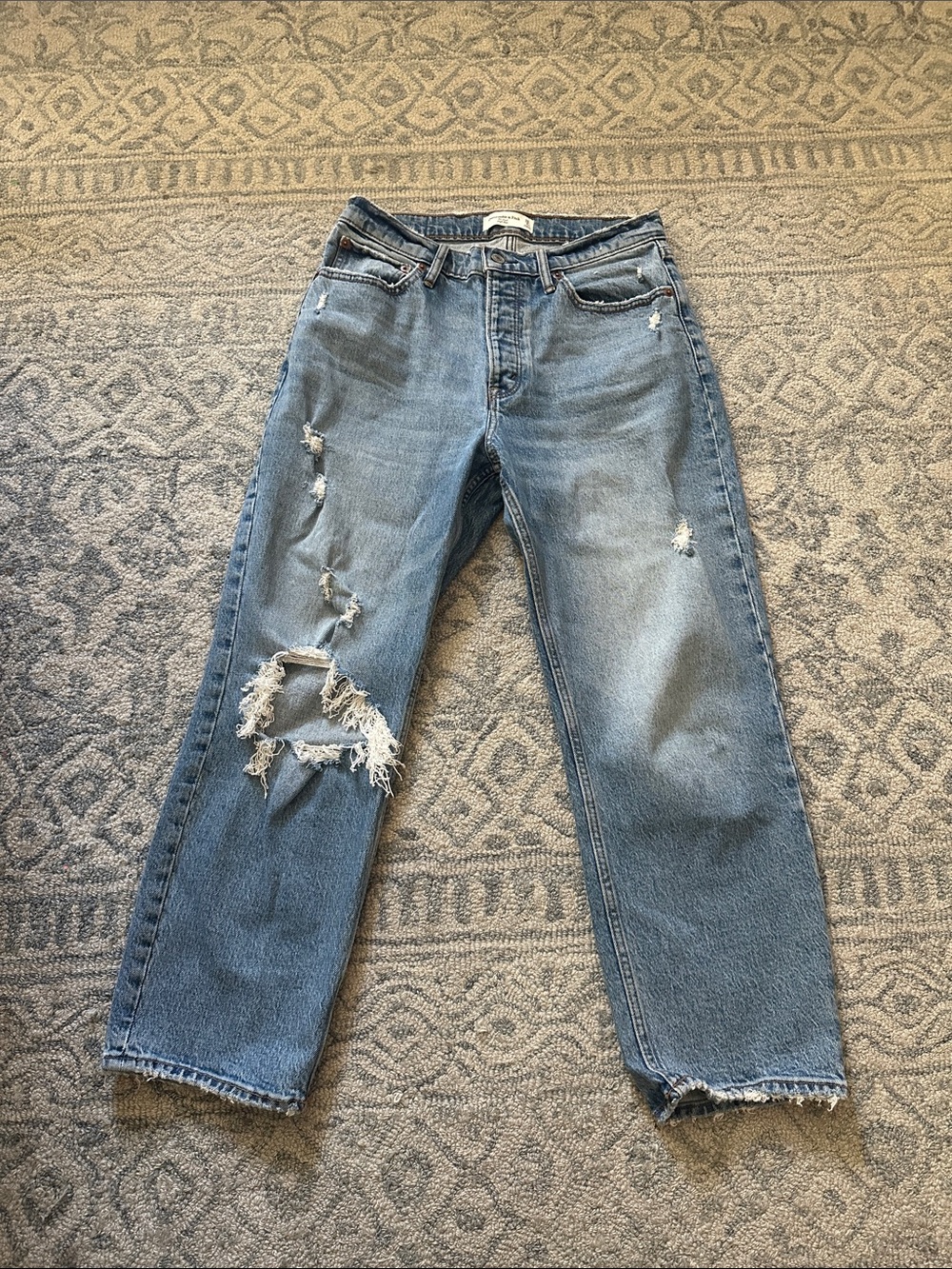 Abercrombie The Dad Highrise size 6 xs extra short length